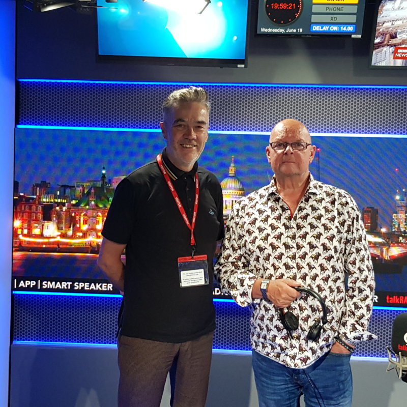 Dom and James Whale on the radio Xploro June 2019