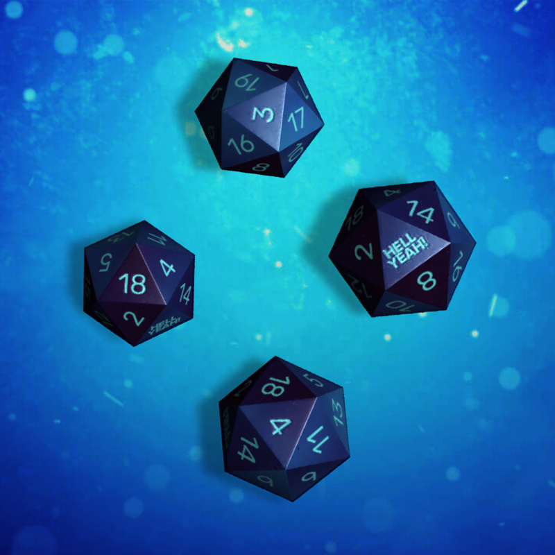 3D customised dice with built in physics