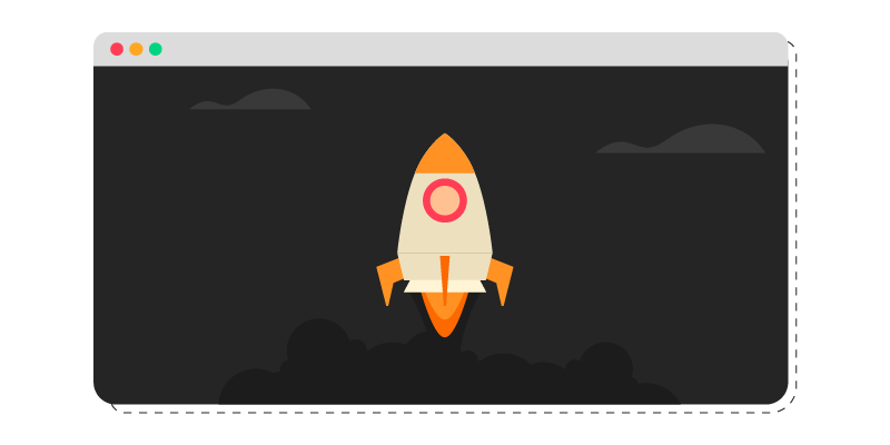 Diagram of a rocket to depict your website after launch