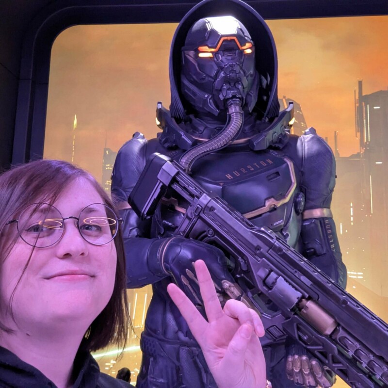 Laura at the Manchester Games Network event